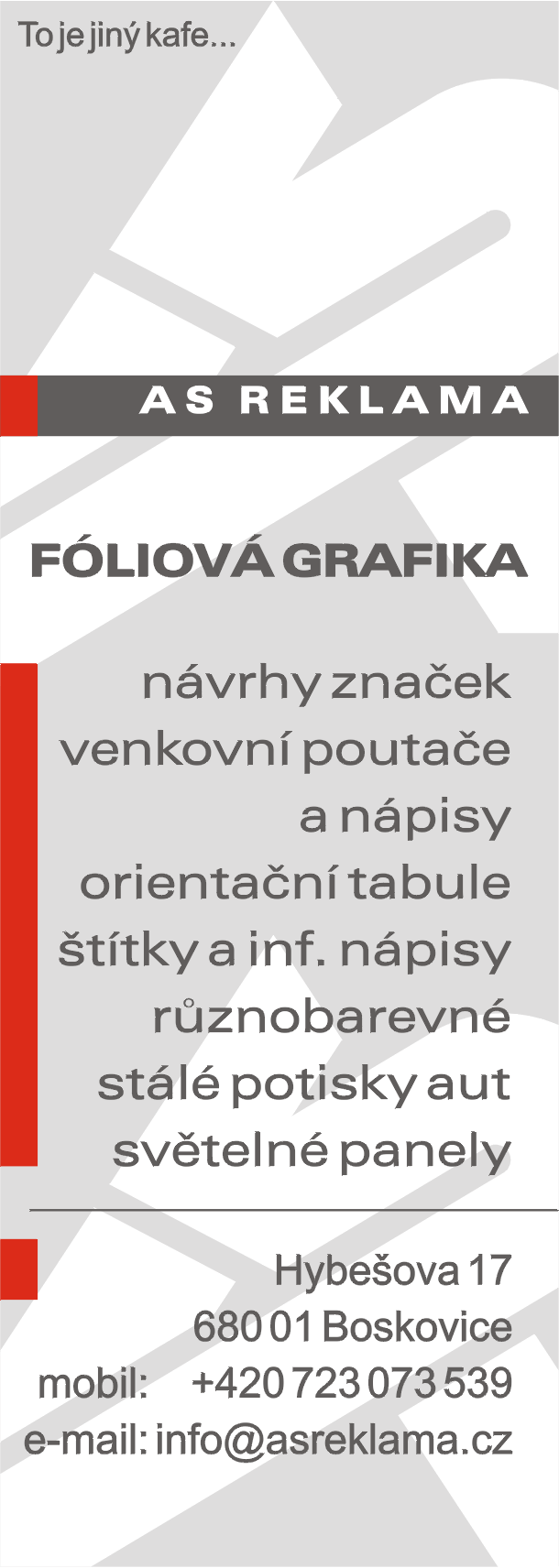 Fliov reklama, nvrhy znaek, svteln panely, polepy aut